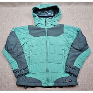 Patagonia Jacket Womens Small Green Hooded Insulated Puffer Ski Snowboard Warm